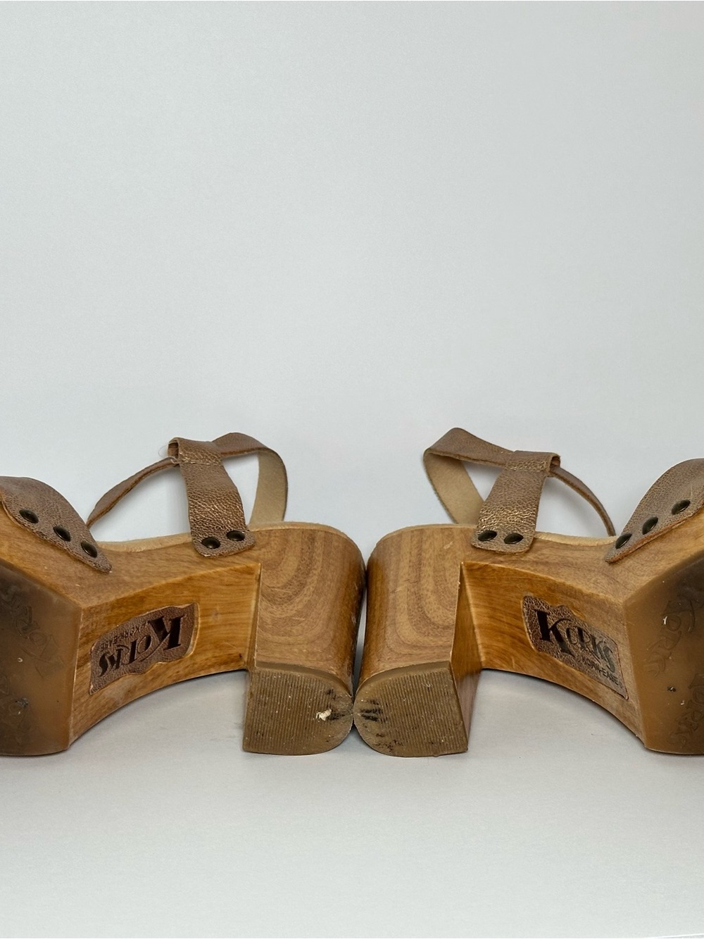 Korks by Kork-Ease Gold Flower Platform Heels Sandals size 6 - Picture 4 of 9